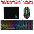 RGB Gaming Keyboard - Mouse & Mousepad Combo